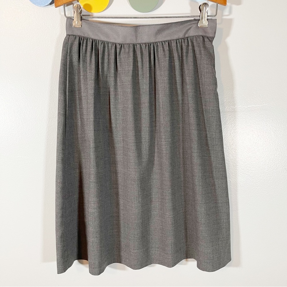 L.L. Bean Gray Wool-blend Skirt